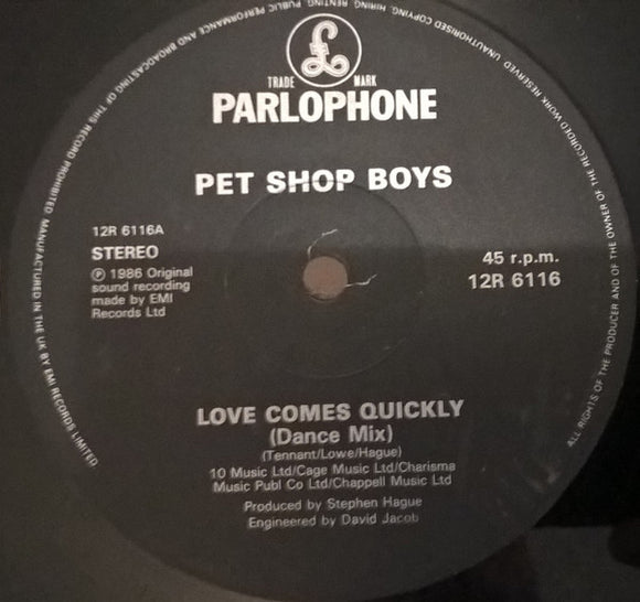 Pet Shop Boys - Love Comes Quickly (12