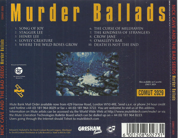 Nick Cave & The Bad Seeds - Murder Ballads